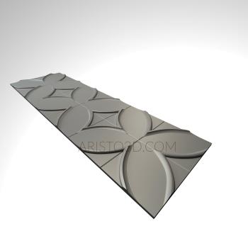 Geometrical panel (PGM_0109) 3D model for CNC machine